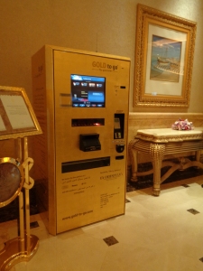 Máquina expendedora de oro.